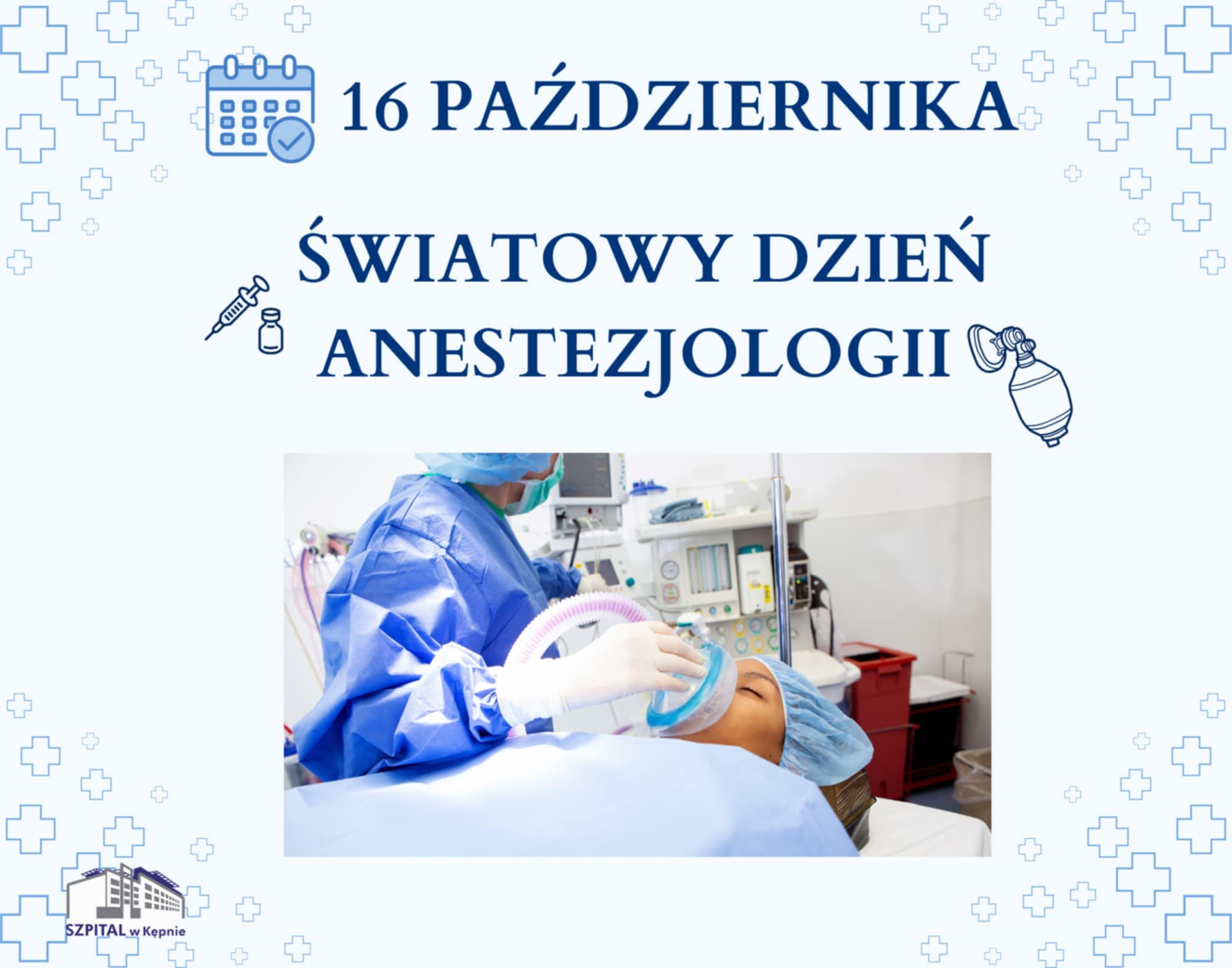 16 października Światowy Dzień Anestezjologii - baner